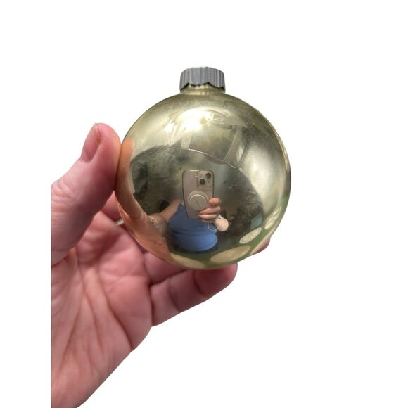 2002 Martha Stewart Christmas Glass Ball Ornament Winter Jubilee Set 8 GOLD - Picture 4 of 6